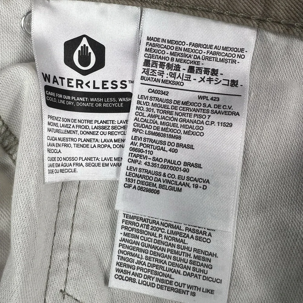 Levi's 559 Men's Jeans 34x32 Beige Relaxed Straight Denim Casual Used